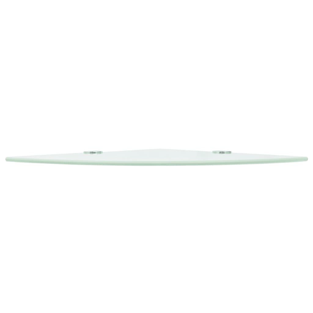 Étagère de coin avec supports chromés Verre Blanc 35 x 35 cm