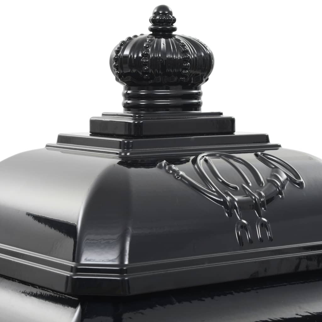 Boîte aux lettres à pilier Aluminium Vintage antirouille Noir