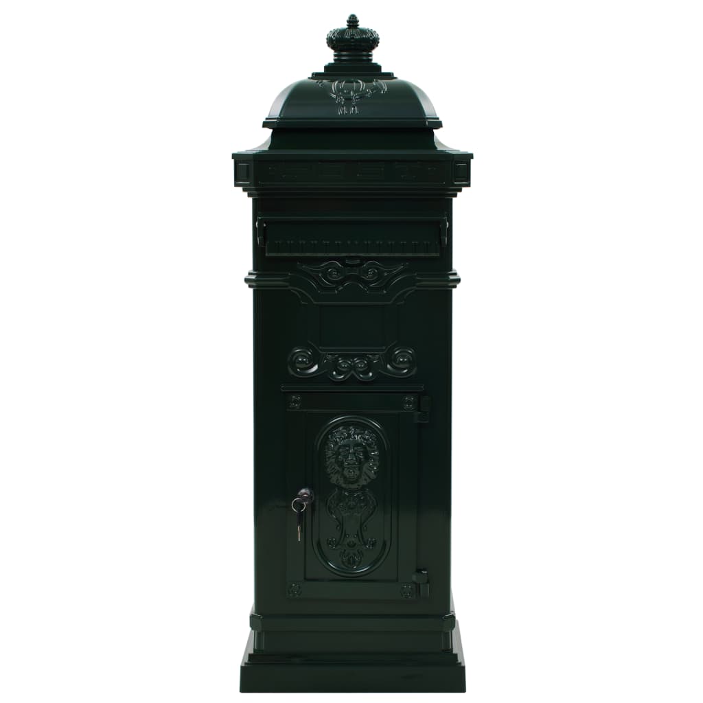 Boîte aux lettres à pilier Aluminium Vintage antirouille Vert