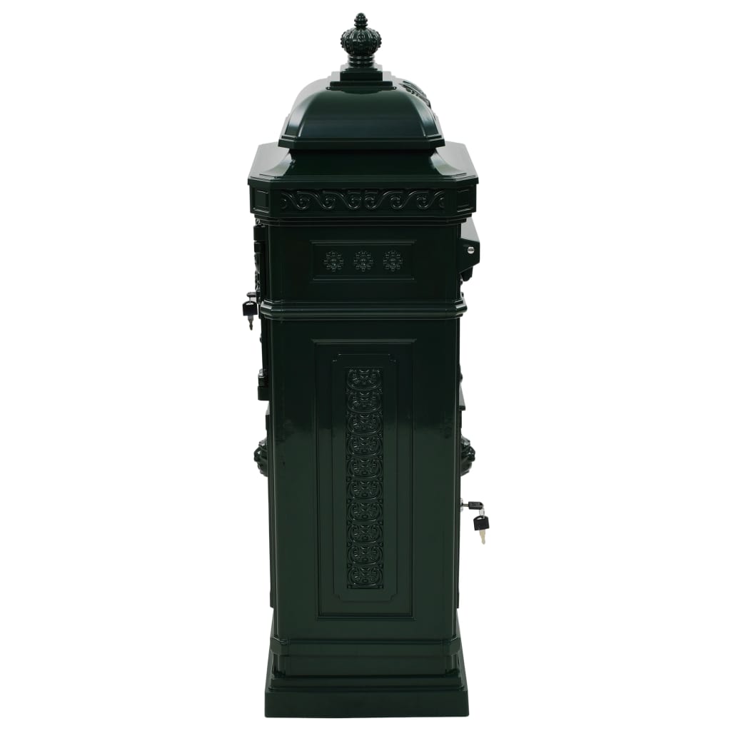 Boîte aux lettres à pilier Aluminium Vintage antirouille Vert
