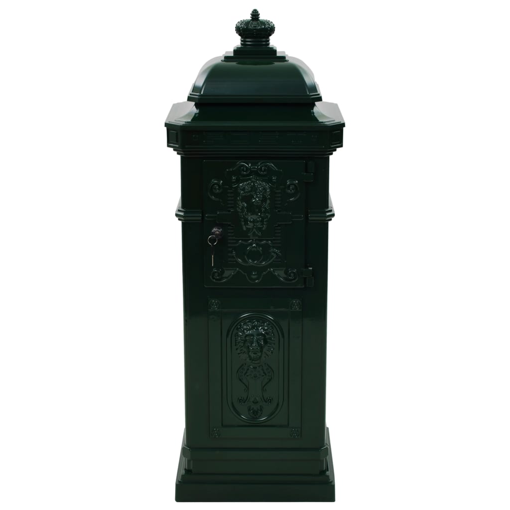 Boîte aux lettres à pilier Aluminium Vintage antirouille Vert
