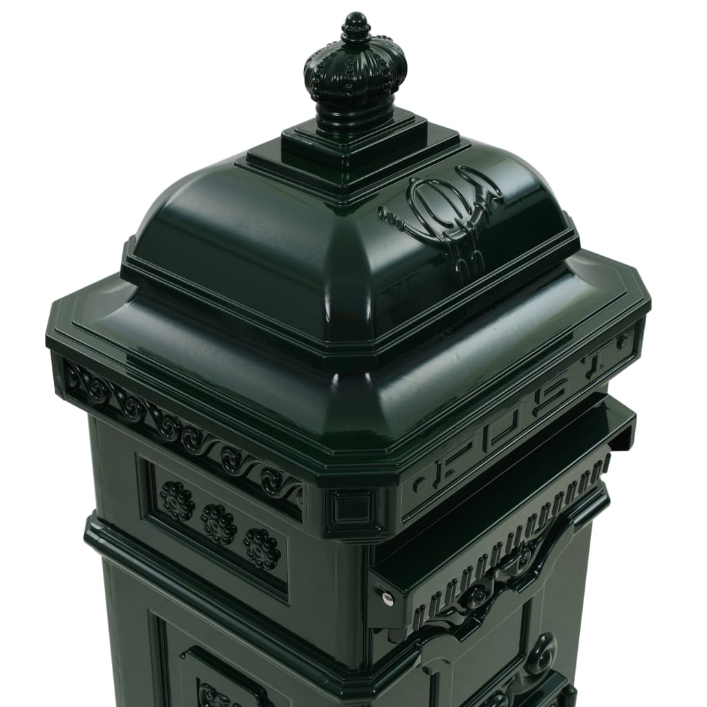 Boîte aux lettres à pilier Aluminium Vintage antirouille Vert