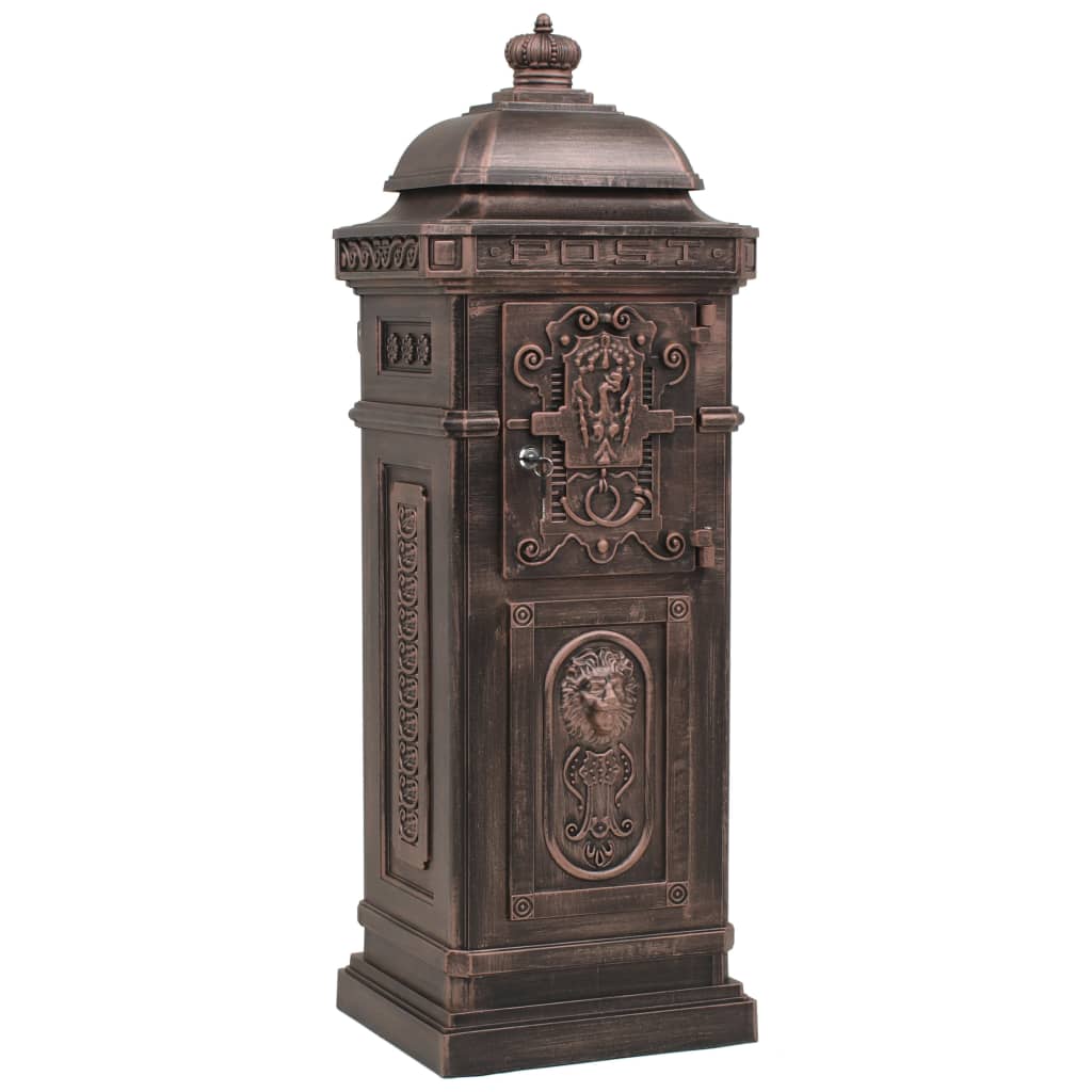 Boîte aux lettres à pilier Aluminium Vintage Bronze antirouille