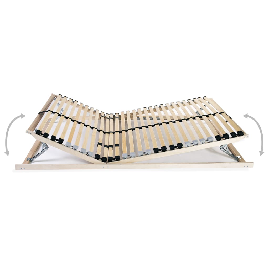 Sommier à lattes sans matelas avec 28 lattes 7 zones 90x200 cm