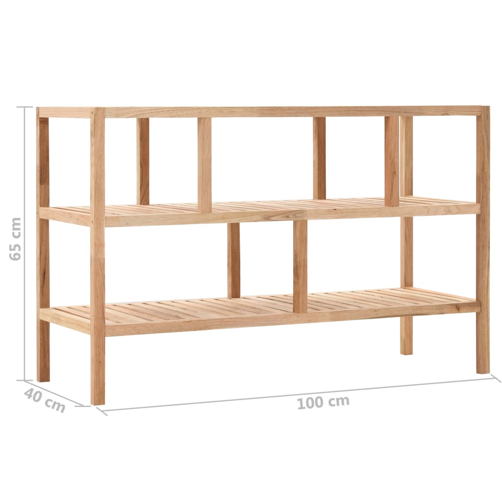 Étagère de salle de bain Bois de noyer massif 100x40x65 cm