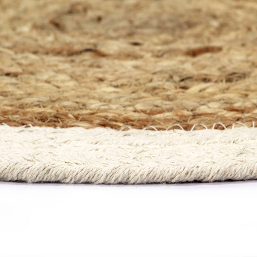 Napperons 6 pcs Naturel Plain 38 cm Rond Jute et coton