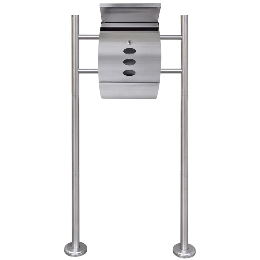 Boîte à lettre sur support en acier inoxydable