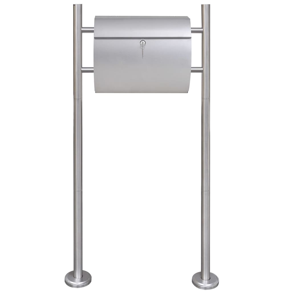 Boîte à lettre sur support en acier inoxydable