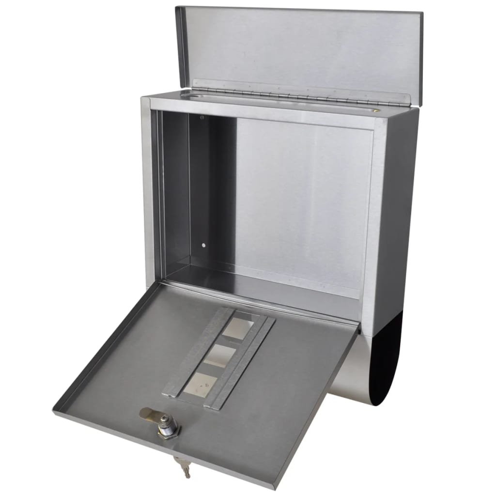 Double boîte à lettre sur support en acier inoxydable