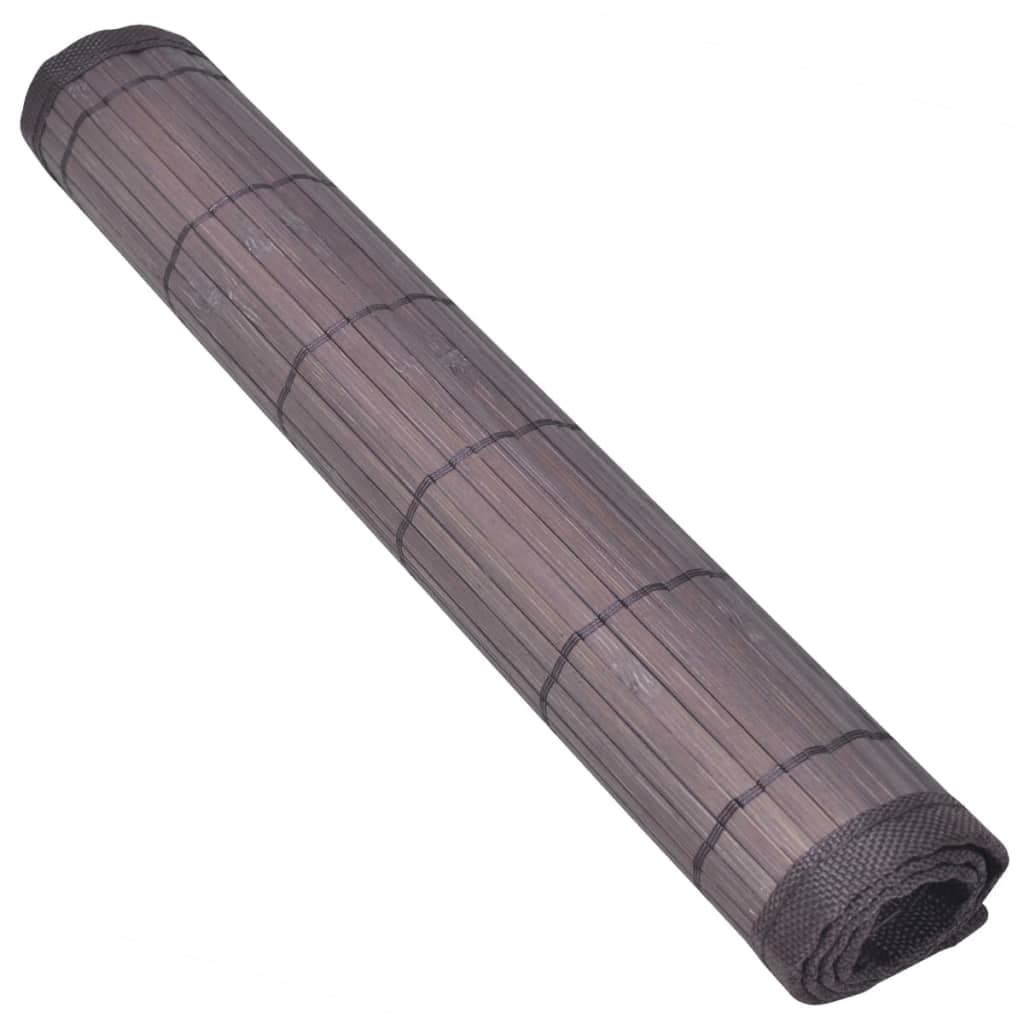 Napperons 6 pcs Bambou 30x45 cm Marron foncé
