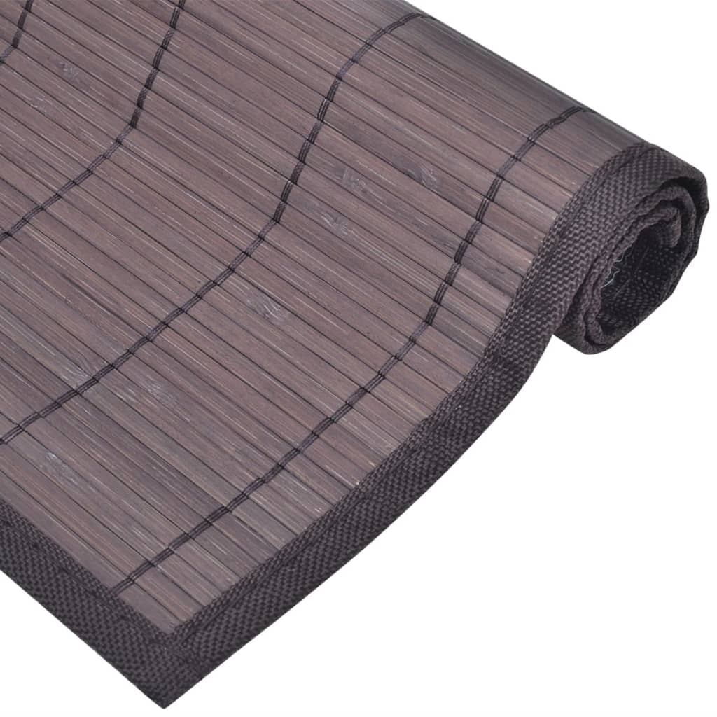 Napperons 6 pcs Bambou 30x45 cm Marron foncé