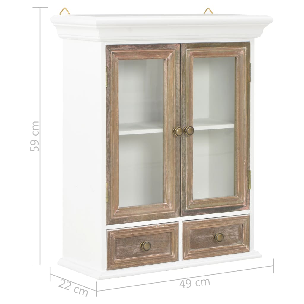 Armario de pared Blanco 49x22x59 cm Madera de ingeniería