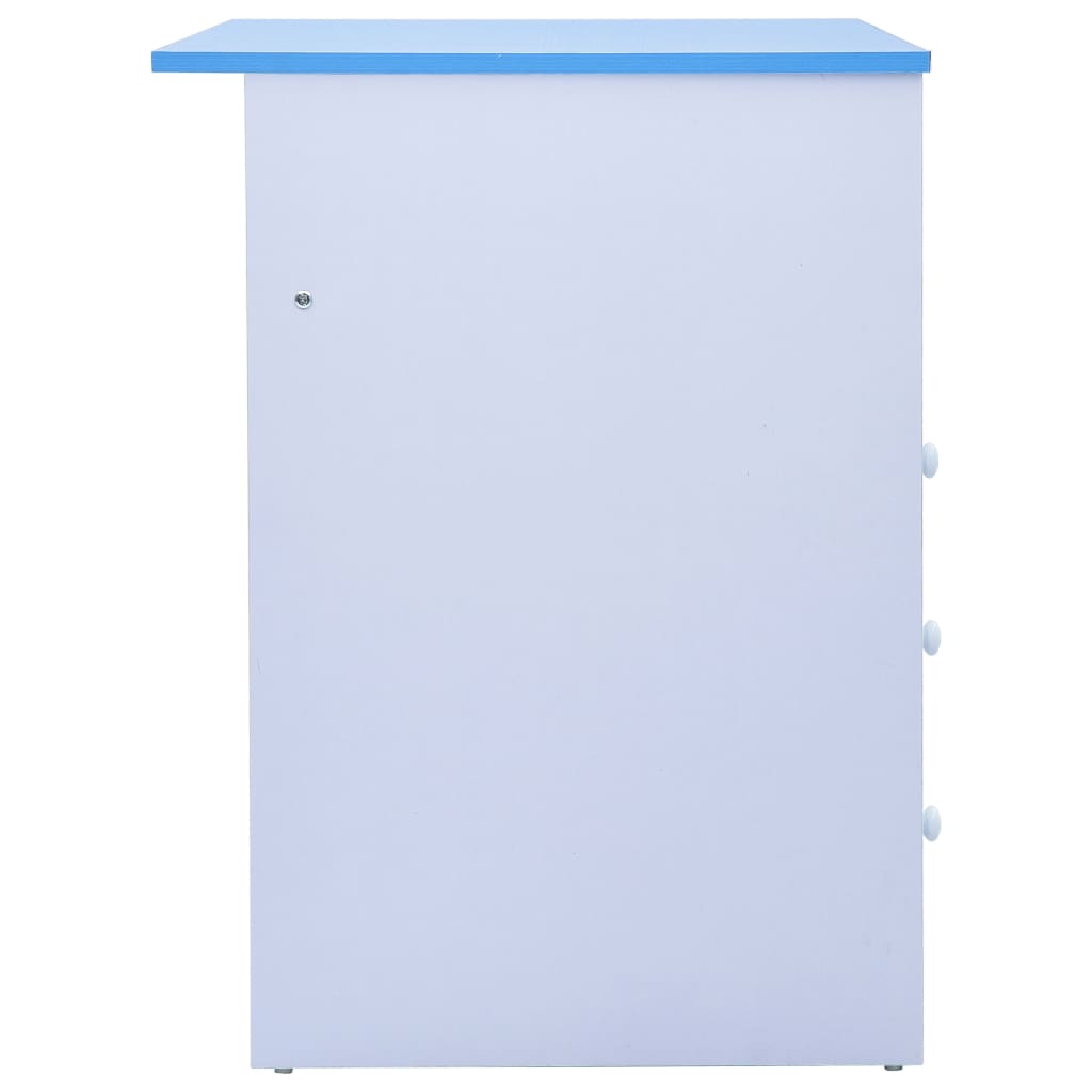 Escritorio infantil inclinable azul y blanco
