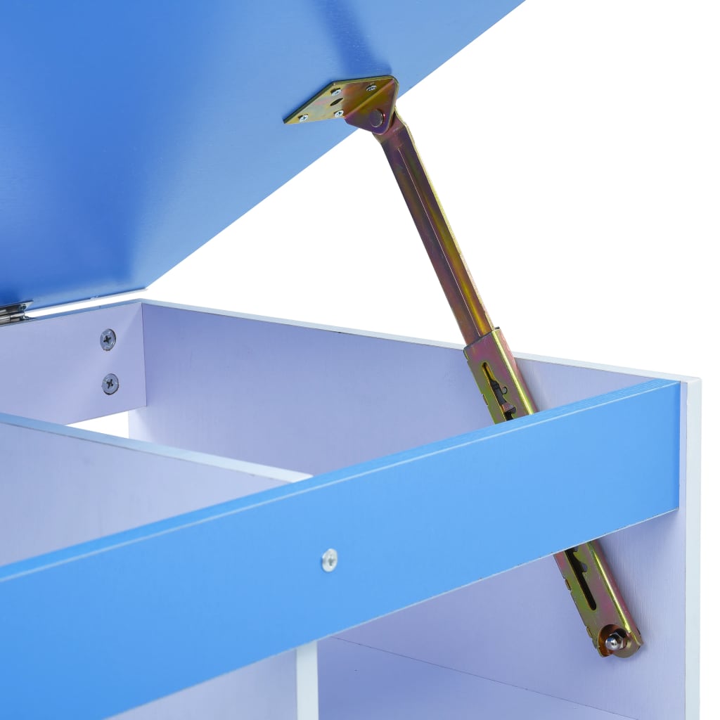 Escritorio infantil inclinable azul y blanco