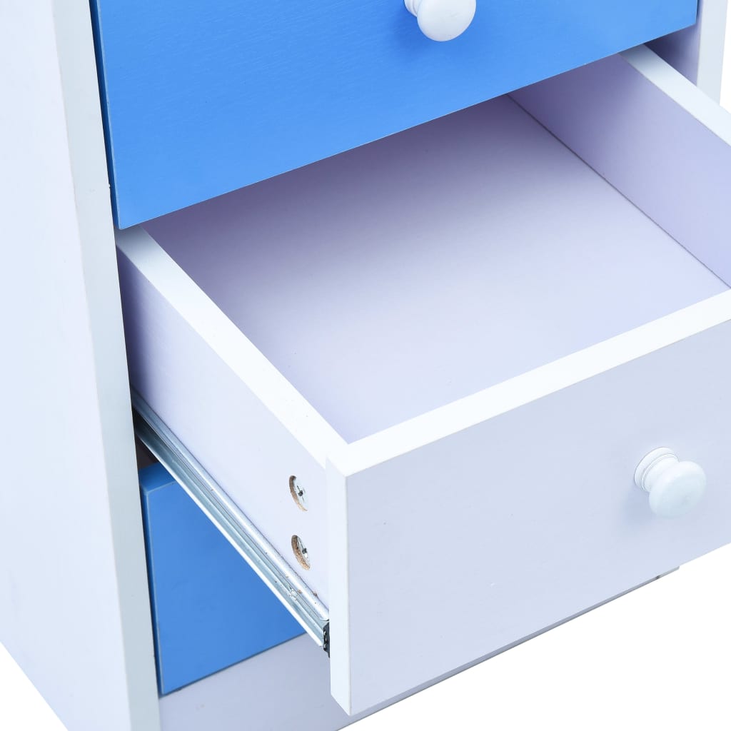 Escritorio infantil inclinable azul y blanco