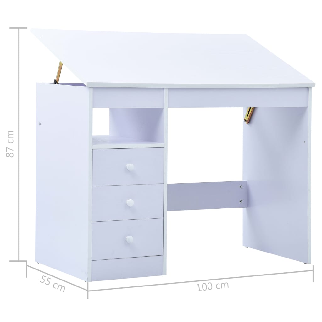 Escritorio infantil inclinable blanco