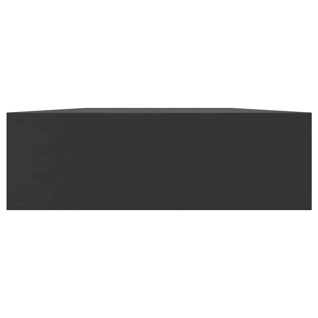 Étagère murale flottante avec tiroir Noir 80x25x8 cm