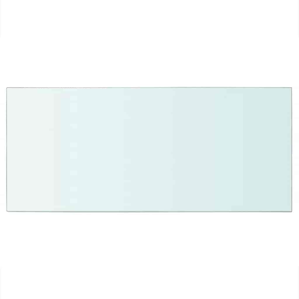 Panneaux d'étagère 2 pcs verre transparent 50x25 cm