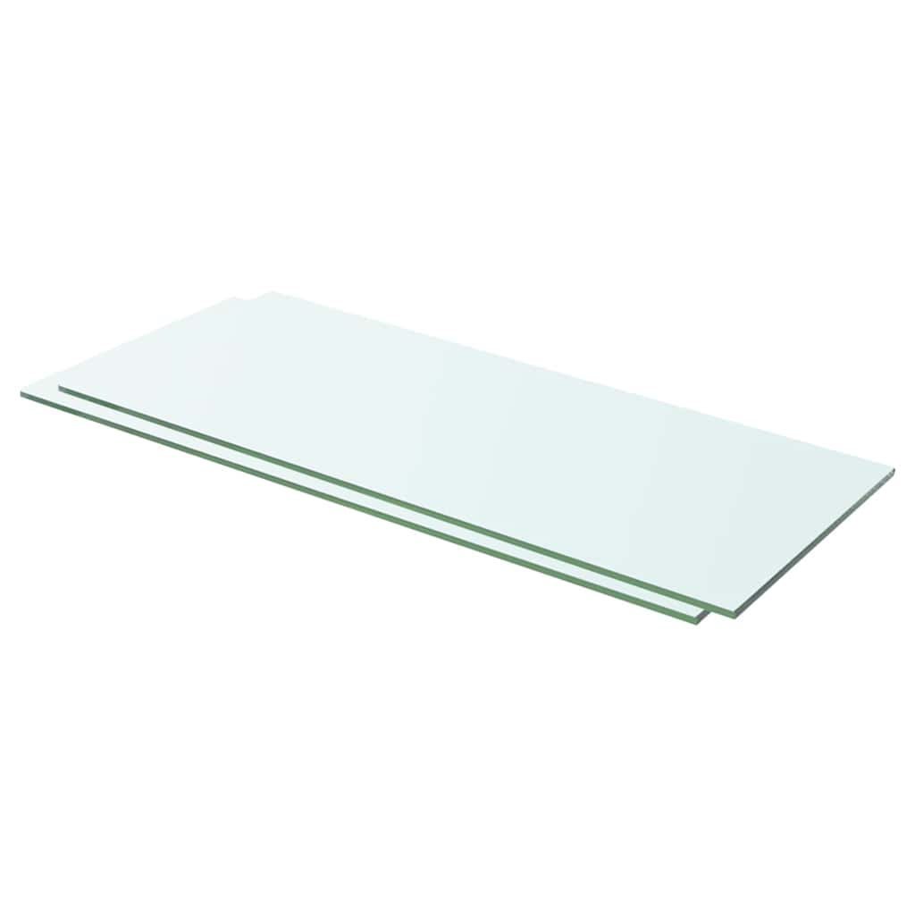 Panneaux d'étagère 2 pcs Verre Transparent 60x20 cm
