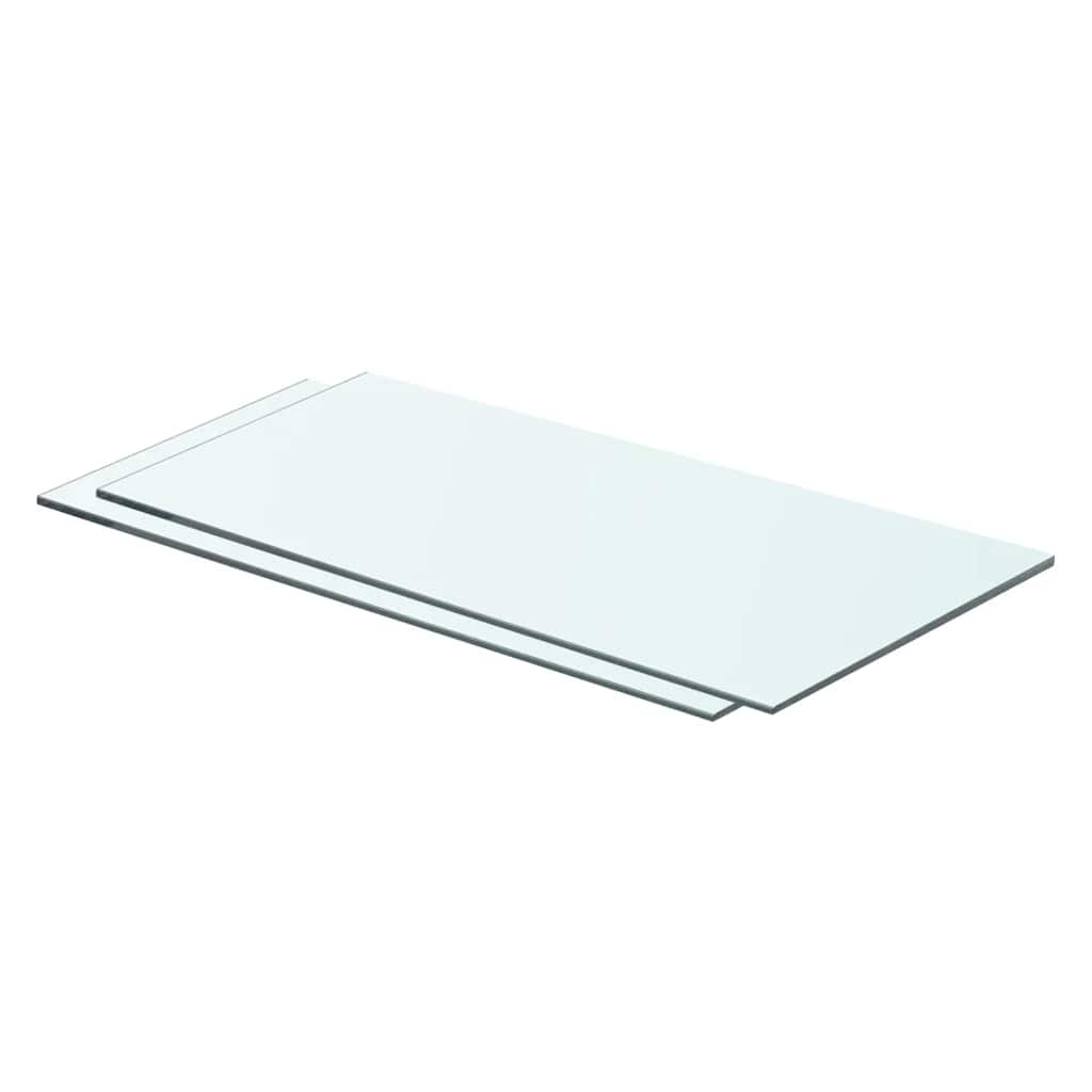 Panneaux d'étagère 2 pcs Verre Transparent 60x25 cm