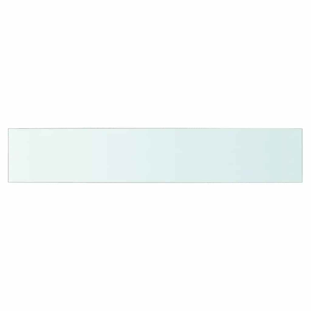 Panneaux d'étagère 2 pcs Verre Transparent 80 x 15 cm