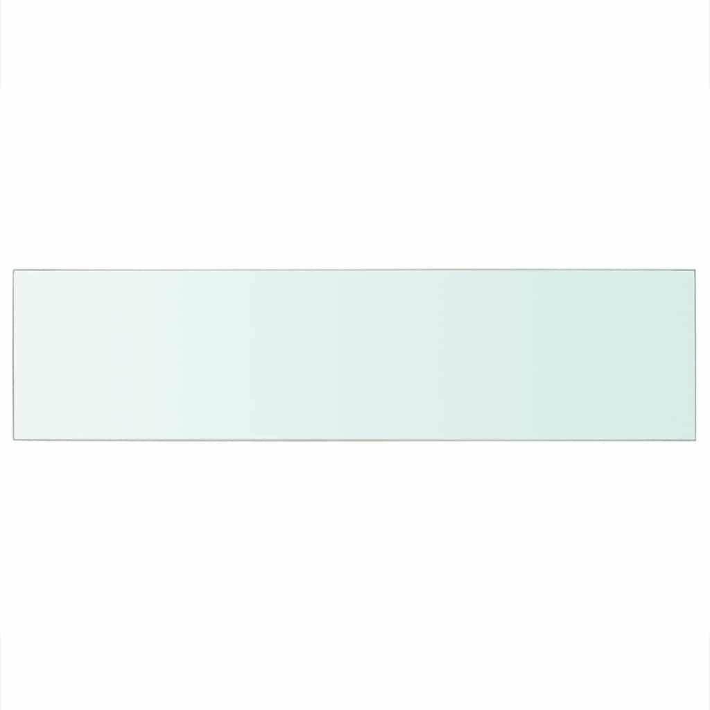 Panneaux d'étagère 2 pcs Verre Transparent 100 x 25 cm