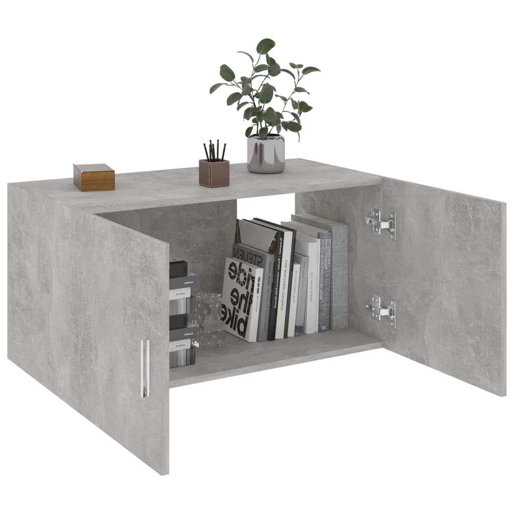 Armoire murale Gris béton 80x39x40 cm Bois d'ingénierie