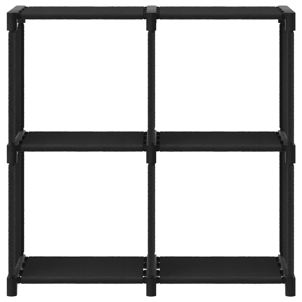 Étagère d'affichage 4 cubes Noir 69x30x72,5 cm Tissu