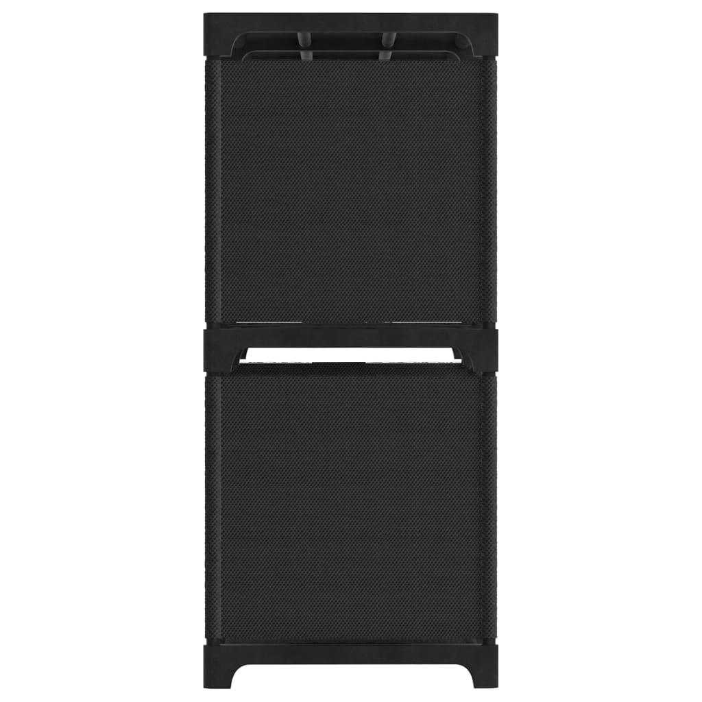 Étagère d'affichage 4 cubes Noir 69x30x72,5 cm Tissu
