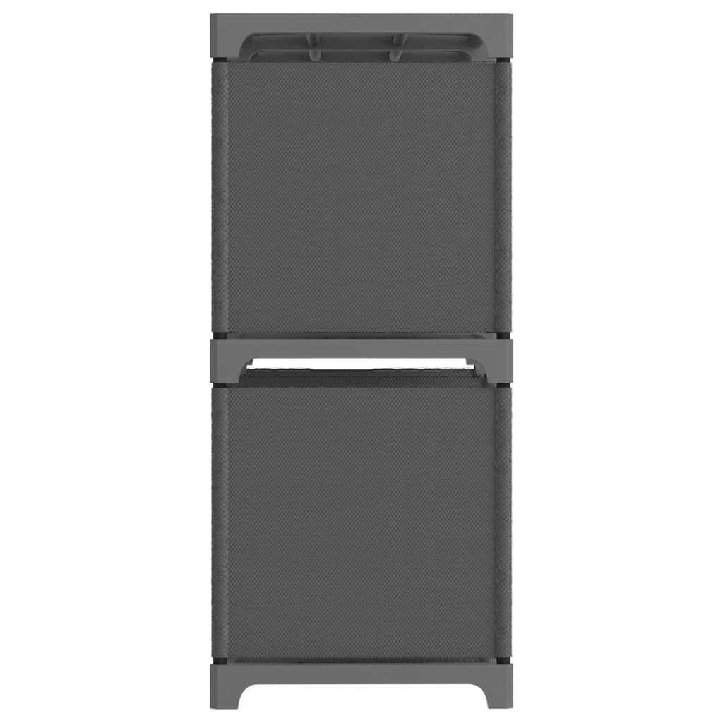 Étagère d'affichage 4 cubes Gris 69x30x72,5 cm Tissu