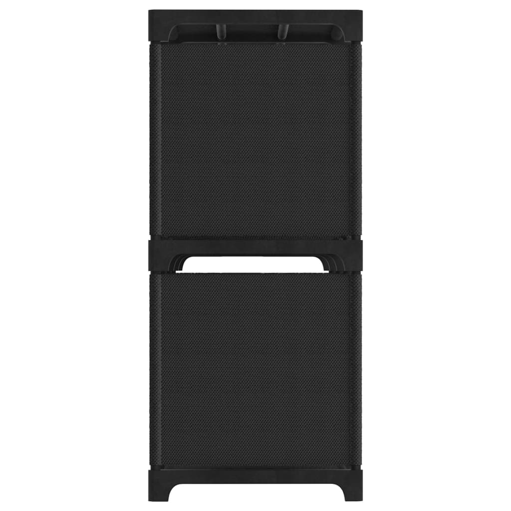 Étagère d'affichage 6 cubes Noir 103x30x72,5 cm Tissu