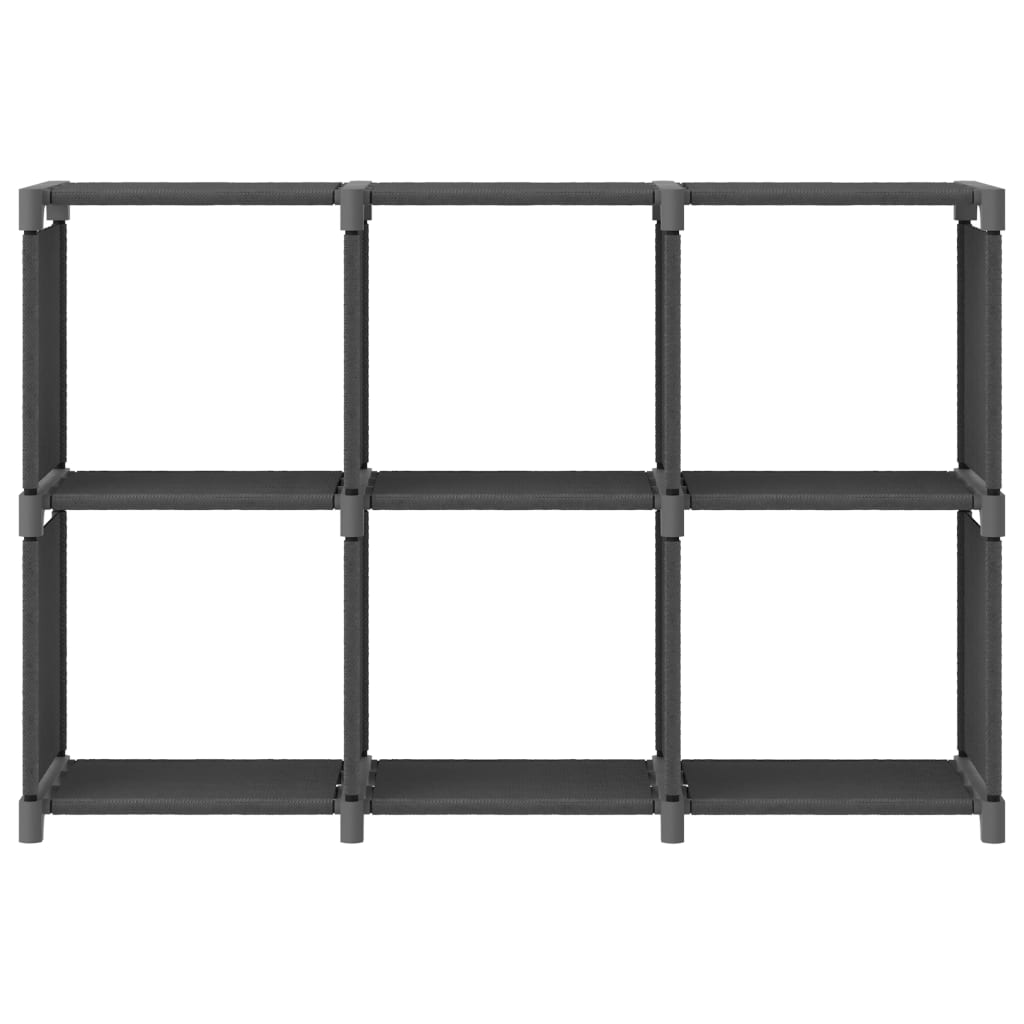 Étagère d'affichage 6 cubes Gris 103x30x72,5 cm Tissu