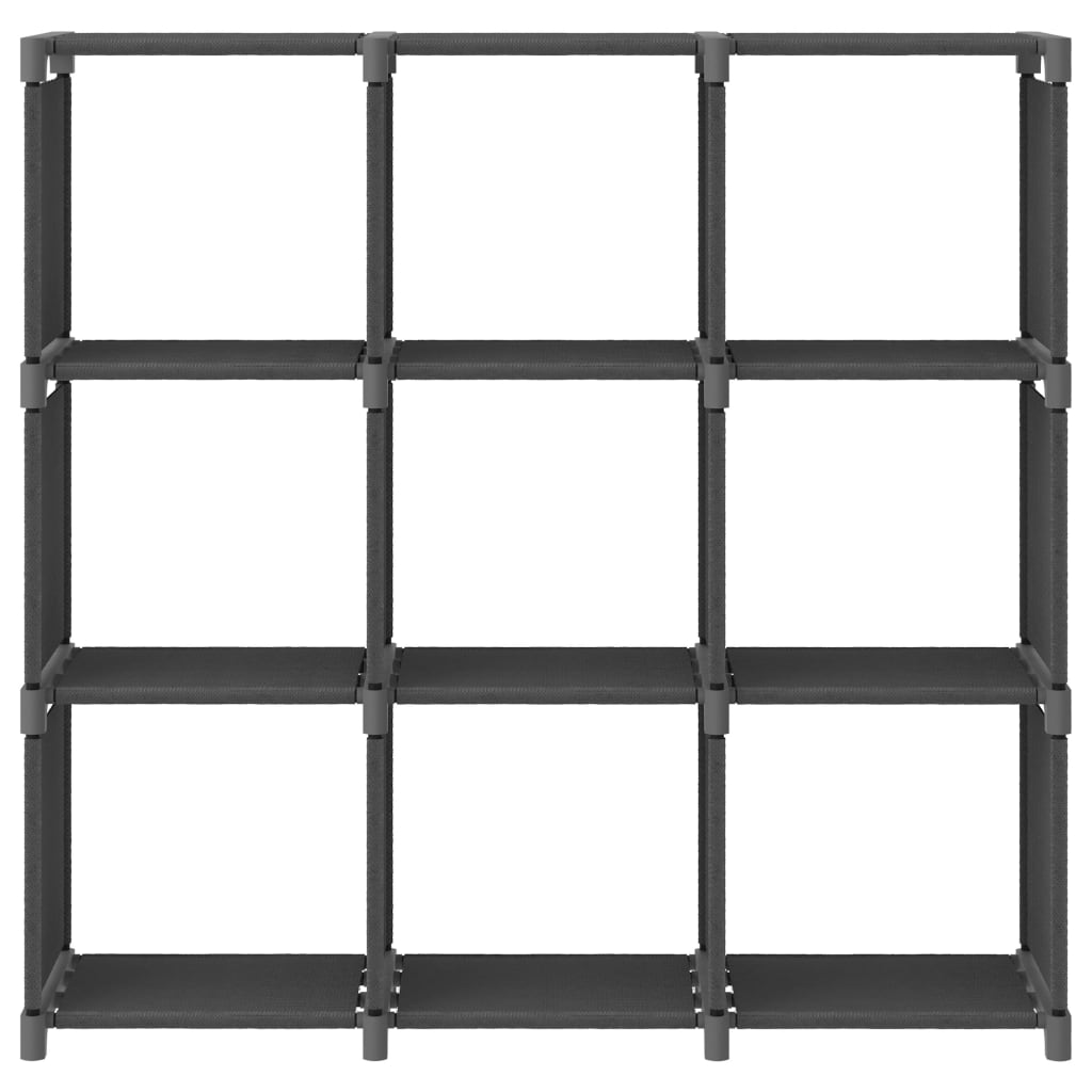 Étagère d'affichage 9 cubes Gris 103x30x107,5 cm Tissu