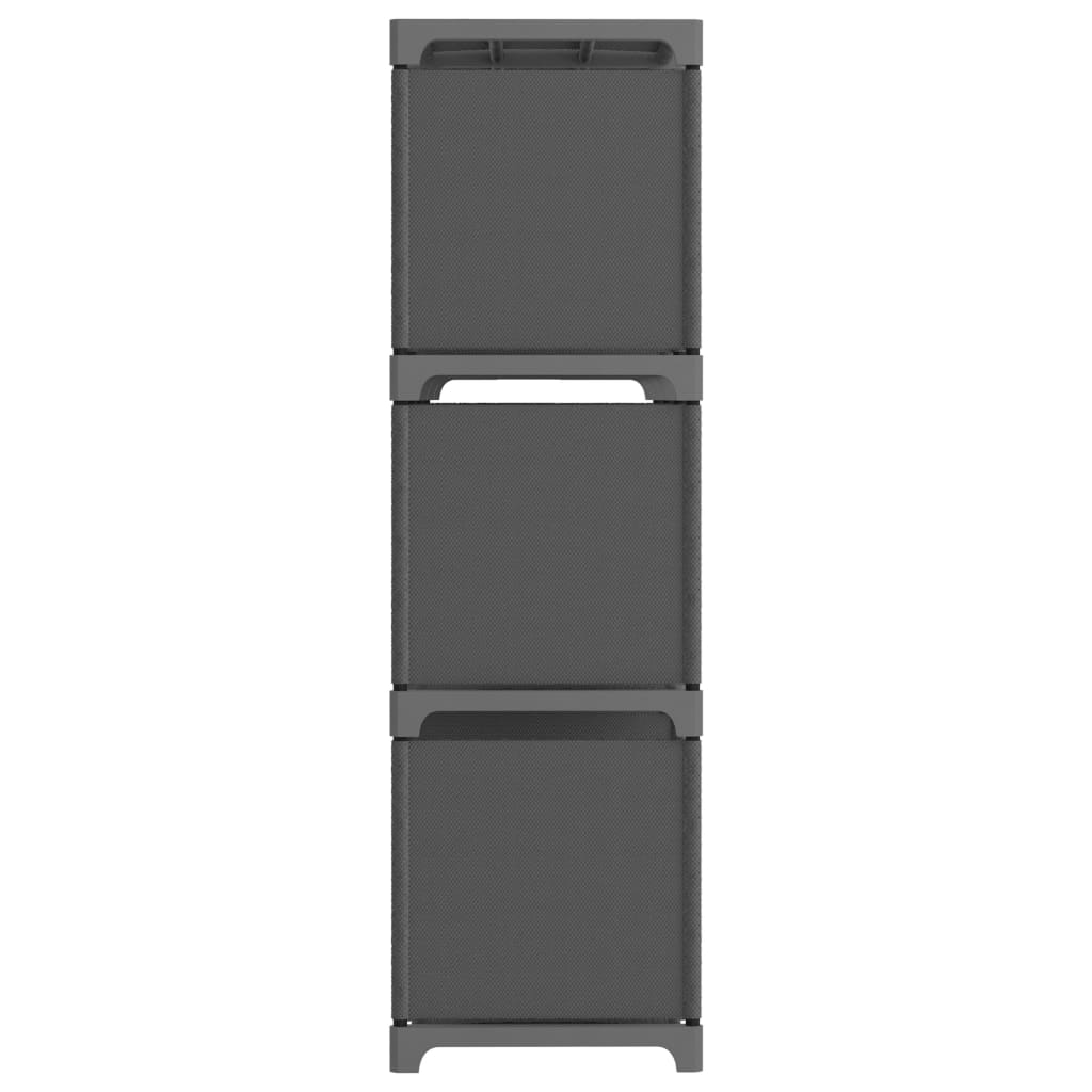 Étagère d'affichage 9 cubes Gris 103x30x107,5 cm Tissu