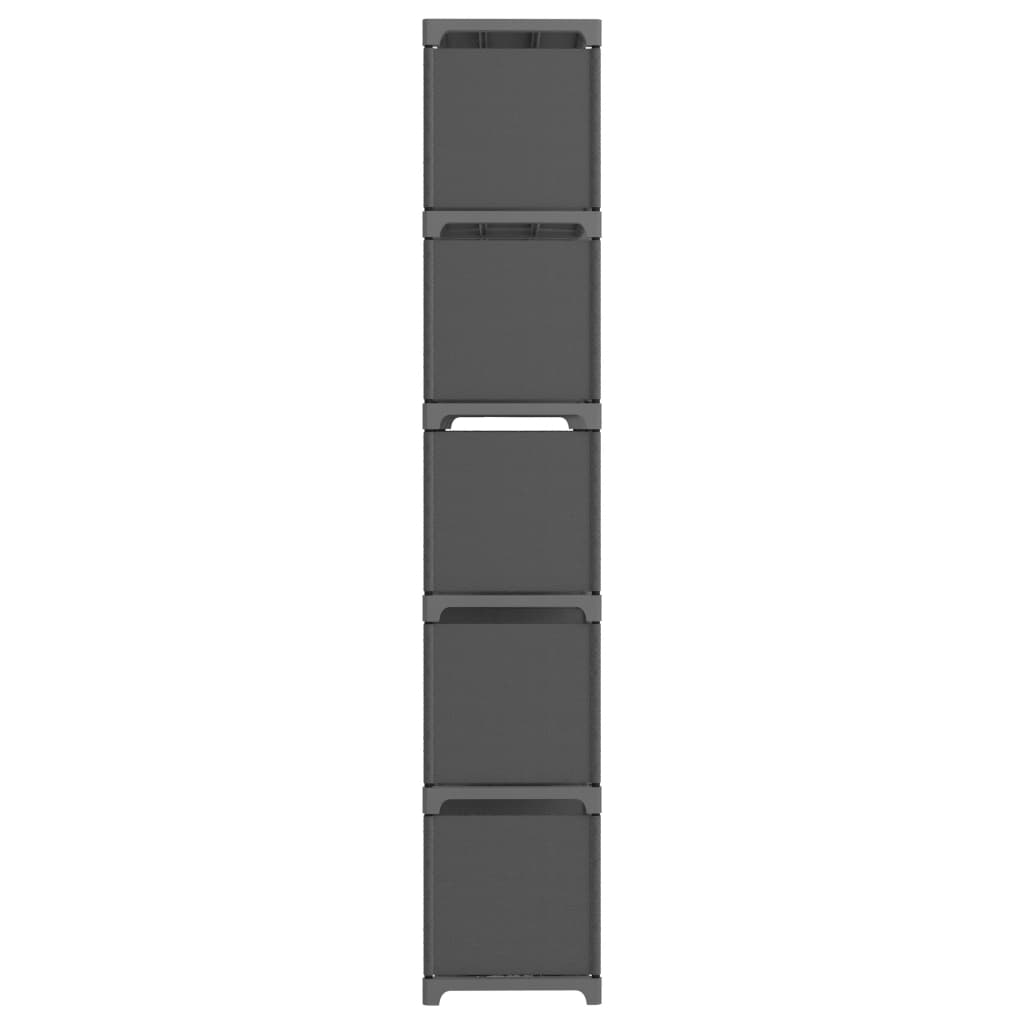 Étagère d'affichage 15 cubes Gris 103x30x175,5 cm Tissu