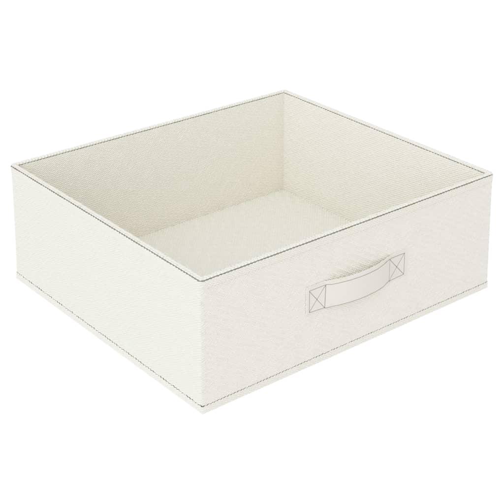 Étagère de rangement avec 4 paniers en tissu Acier Crème
