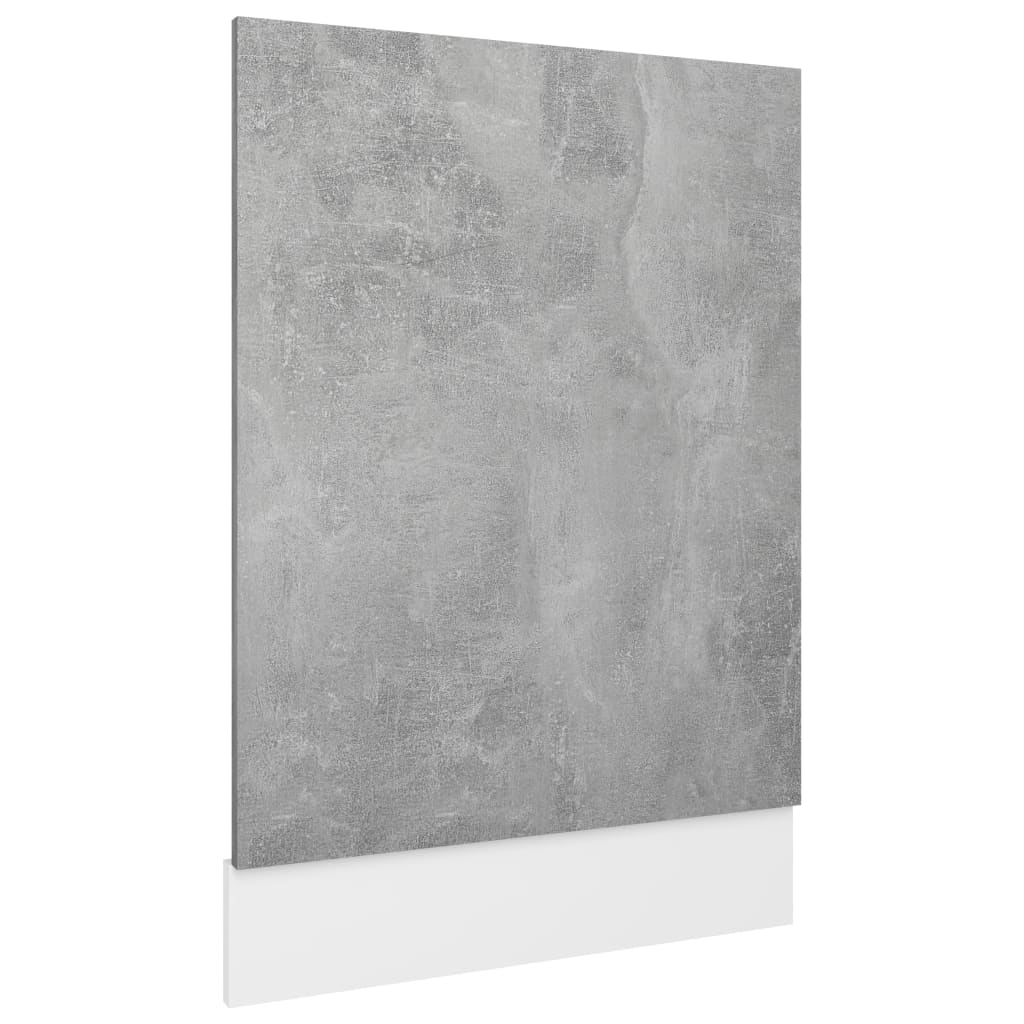 Panneau de lave-vaisselle Gris béton 45x3x67 cm Aggloméré