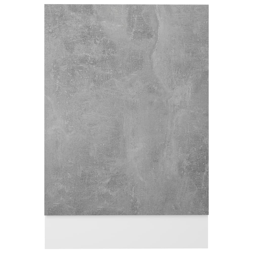 Panneau de lave-vaisselle Gris béton 45x3x67 cm Aggloméré