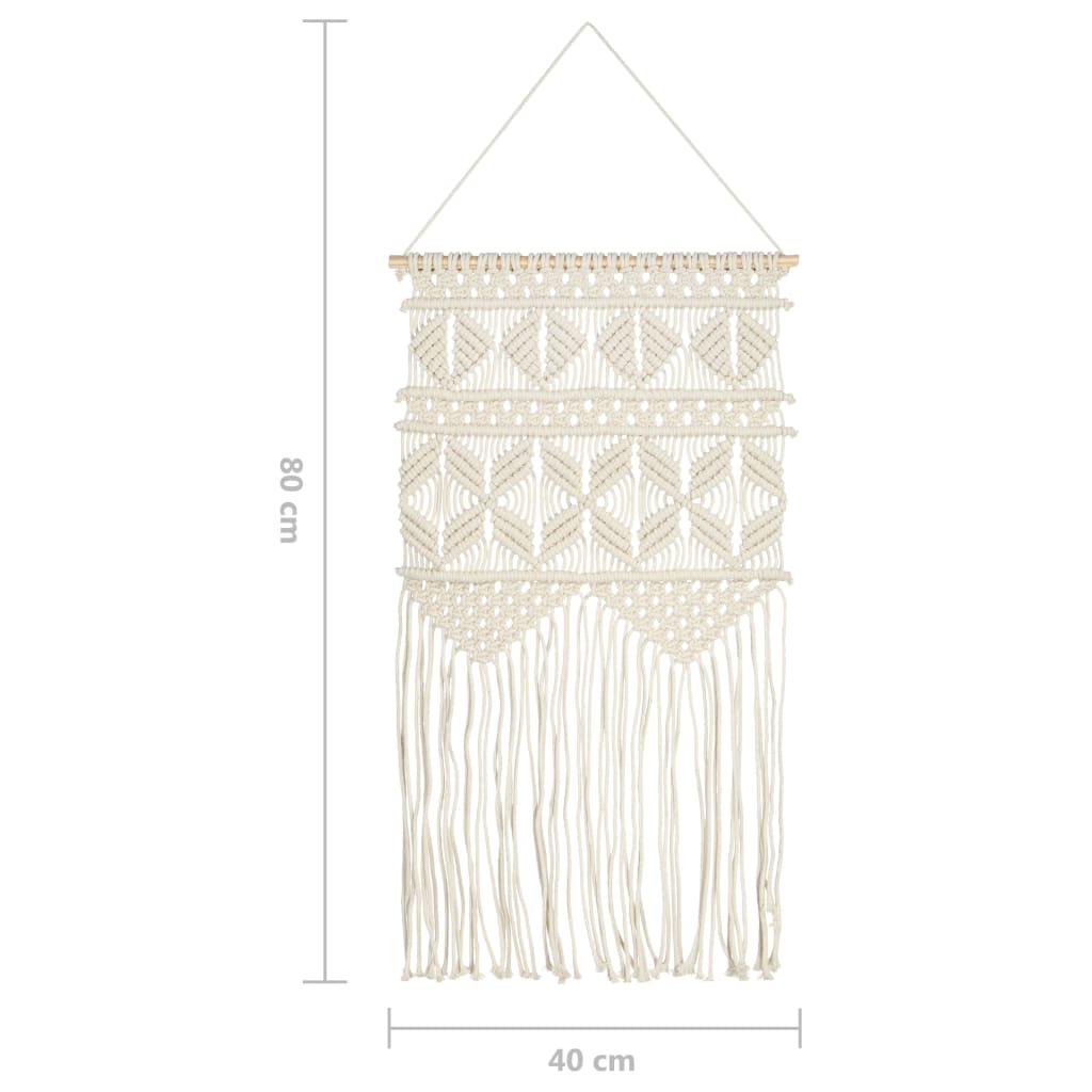 Cintre mural en macramé 40x80 cm Coton