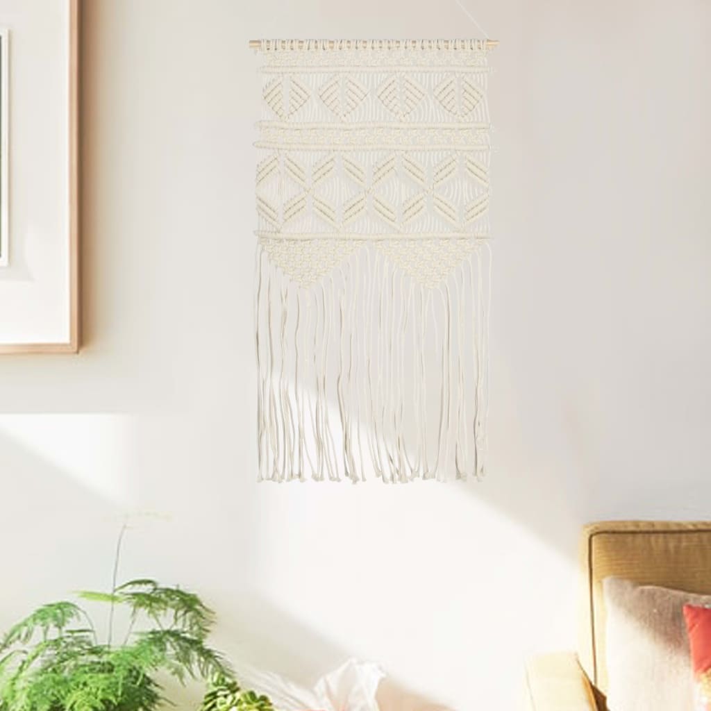 Cintre mural en macramé 40x80 cm Coton