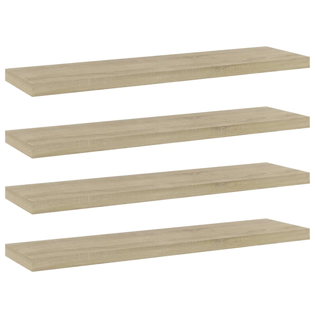 Panneau de bibliothèque 4 pcs chêne sonoma bois d’ingénierie
