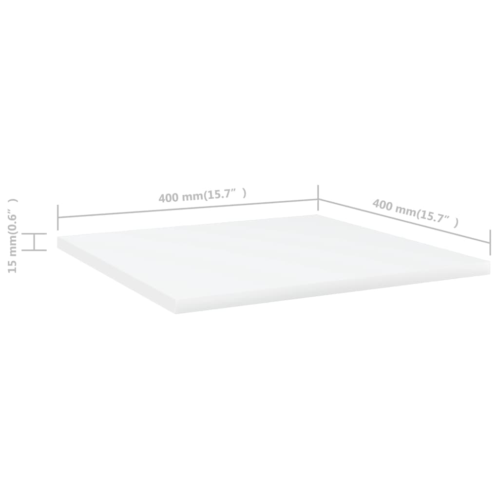 Panneaux de bibliothèque 4 pcs blanc bois d’ingénierie