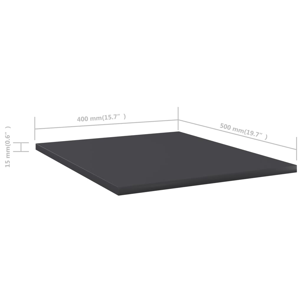Panneaux de bibliothèque 8 pcs gris bois d’ingénierie