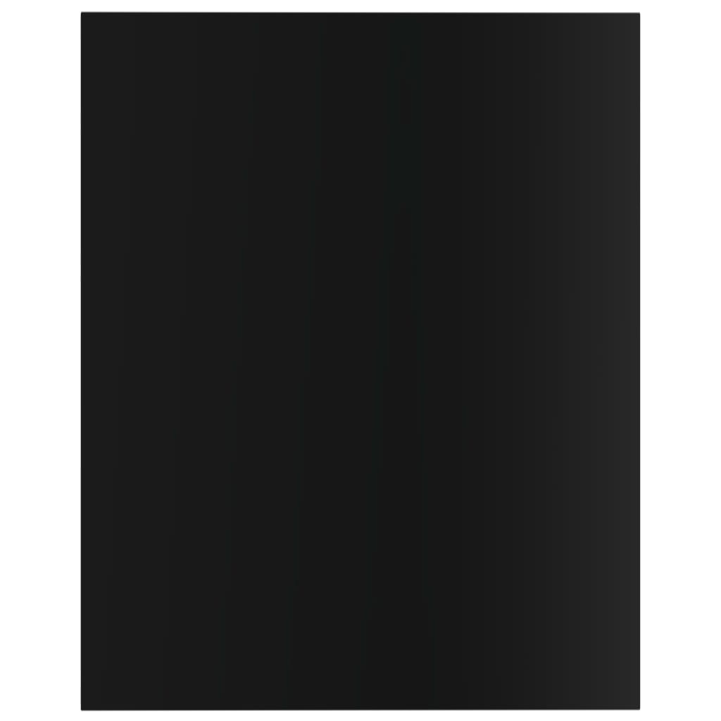 Panneaux de bibliothèque 8 pcs noir brillant bois d’ingénierie