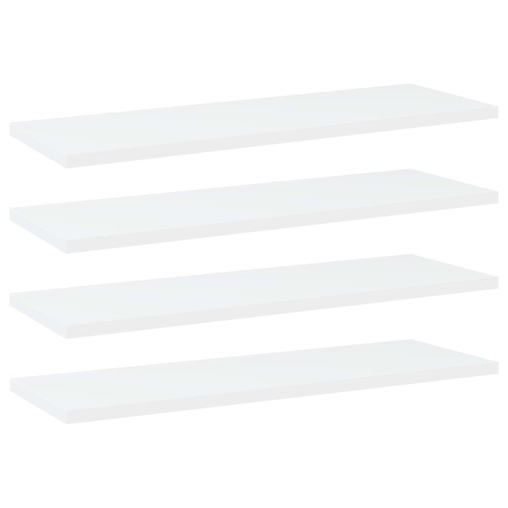 Panneaux de bibliothèque 4 pcs blanc bois d’ingénierie