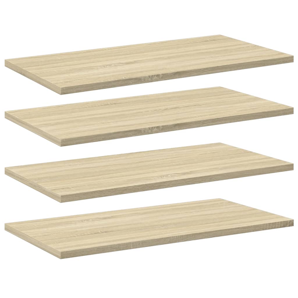 Panneau de bibliothèque 4pcs Chêne sonoma 60x30x1,5cm Aggloméré