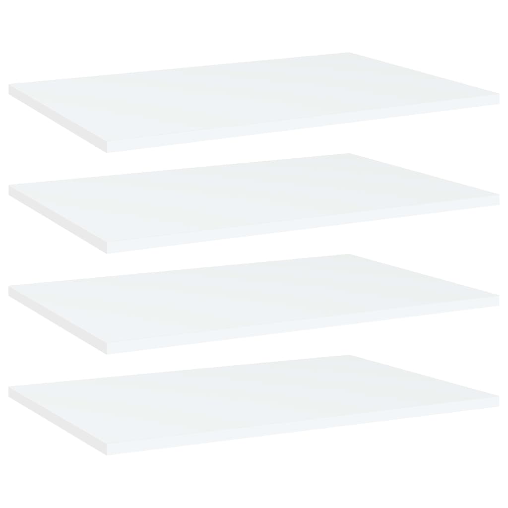 Panneaux de bibliothèque 4 pcs blanc bois d’ingénierie