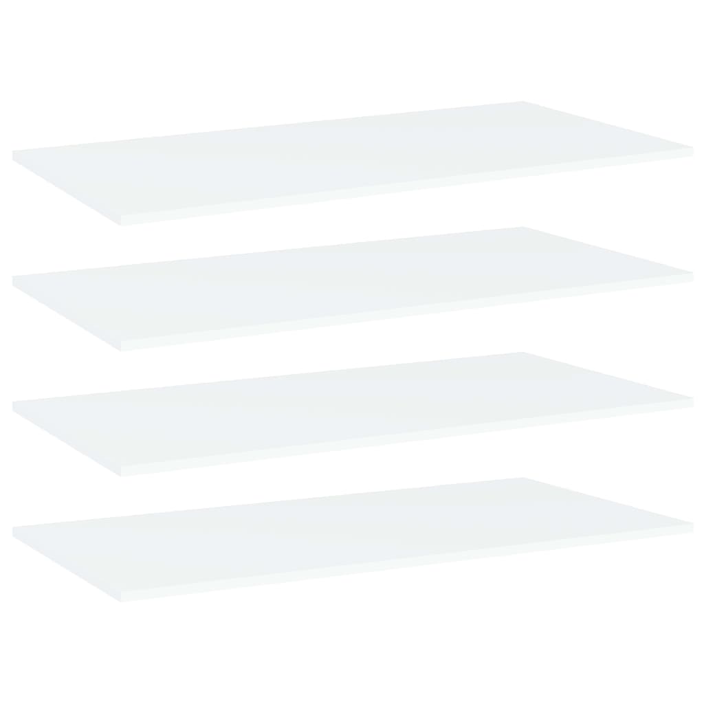 Panneaux de bibliothèque 4 pcs blanc bois d’ingénierie