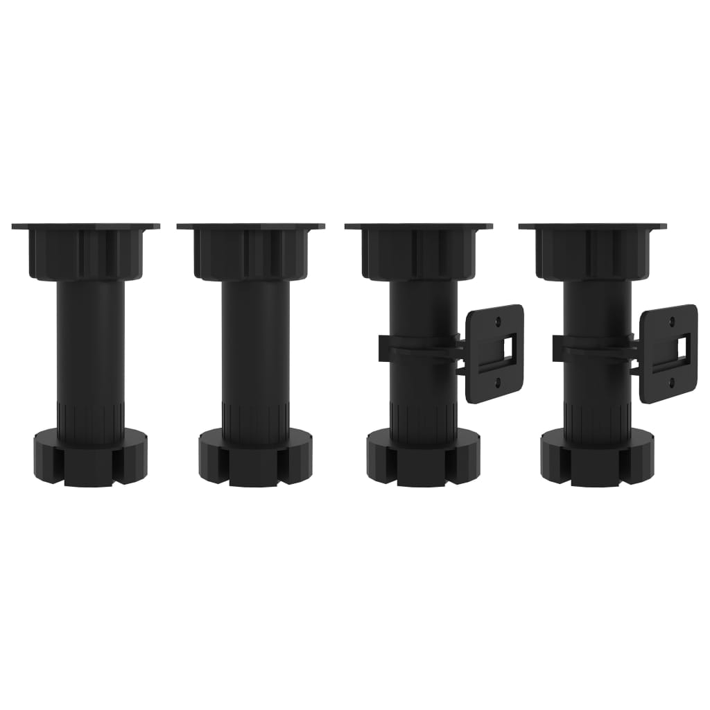 Conjunto de muebles de cocina de 8 piezas de aglomerado negro