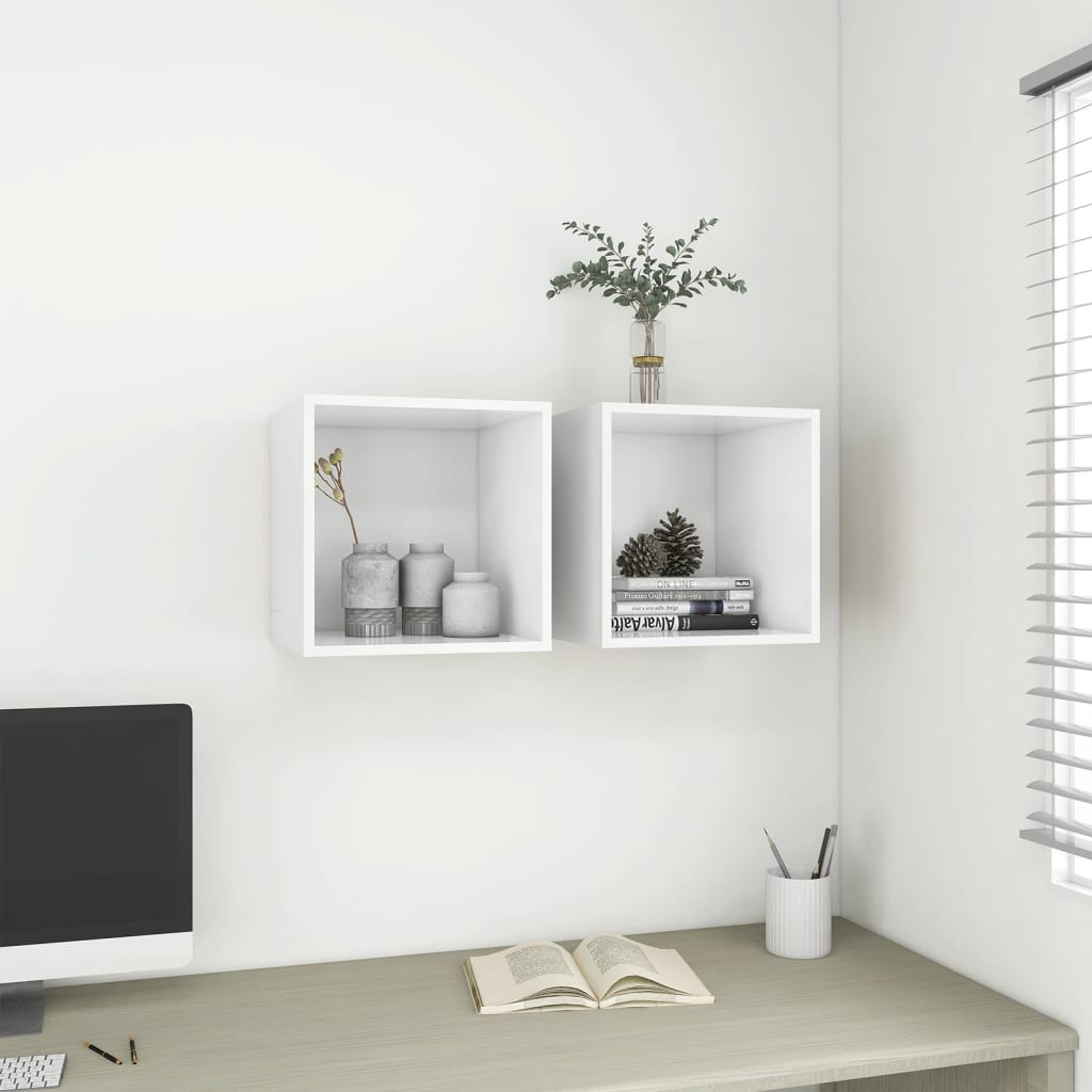 Armoire murale Blanc 37x37x37 cm Bois d’ingénierie